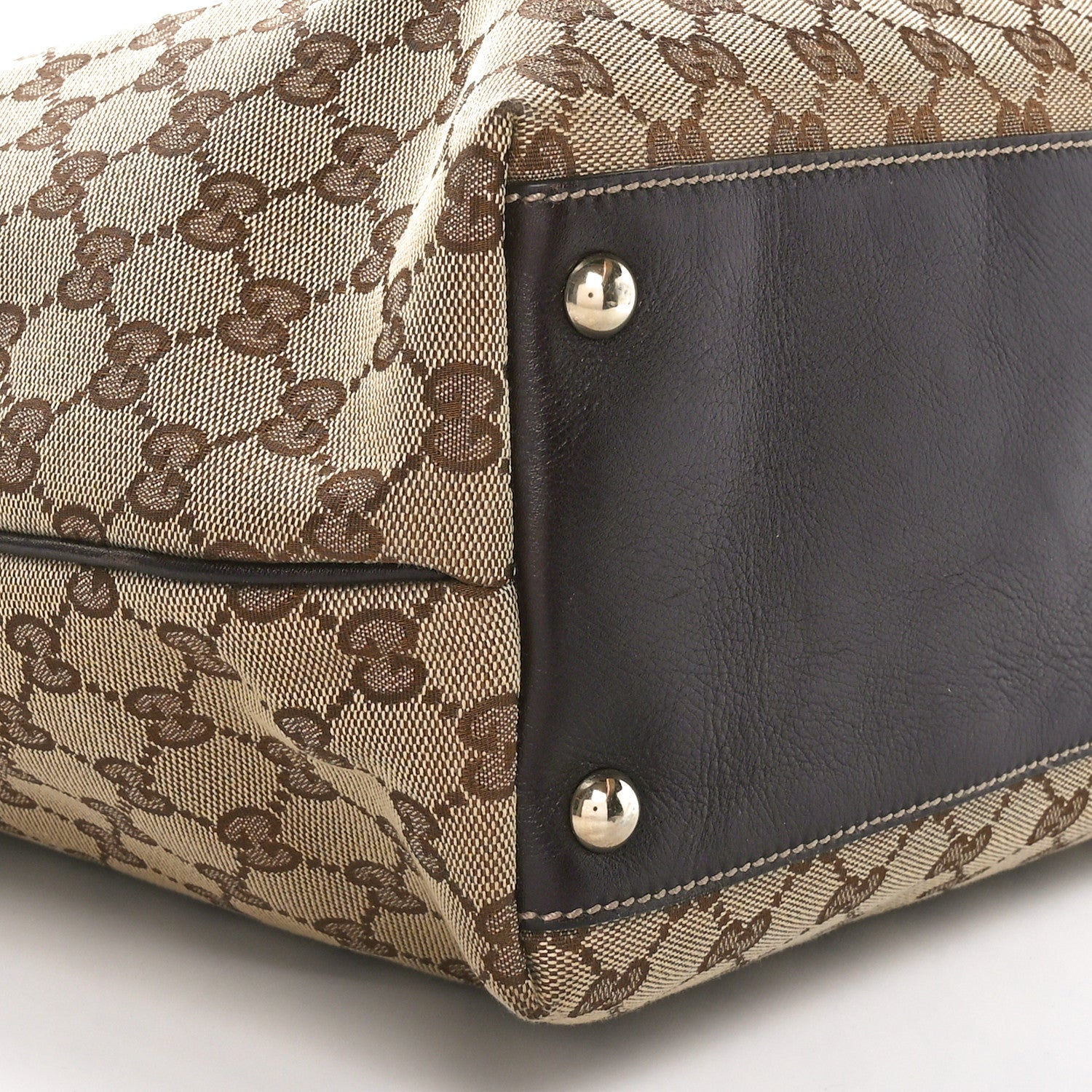 Gucci Monogram Large New Britt Tote Brown 9 of 10