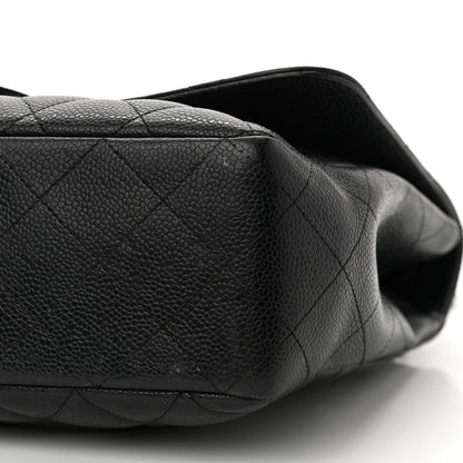 Chanel Caviar Quilted Jumbo Single Flap Black 10 of 20