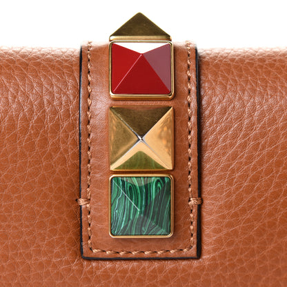 Valentino Garavani Pebbled Calfskin Rockstud Rolling Small Glam Lock Flap Light Cuir 11 of 11