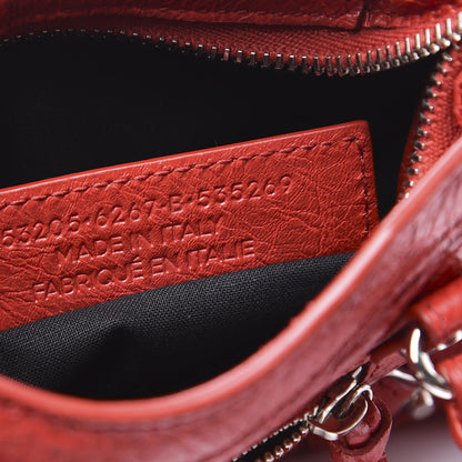 Balenciaga Agneau Classic Hardware Nano City Rouge Groseille 7 of 10