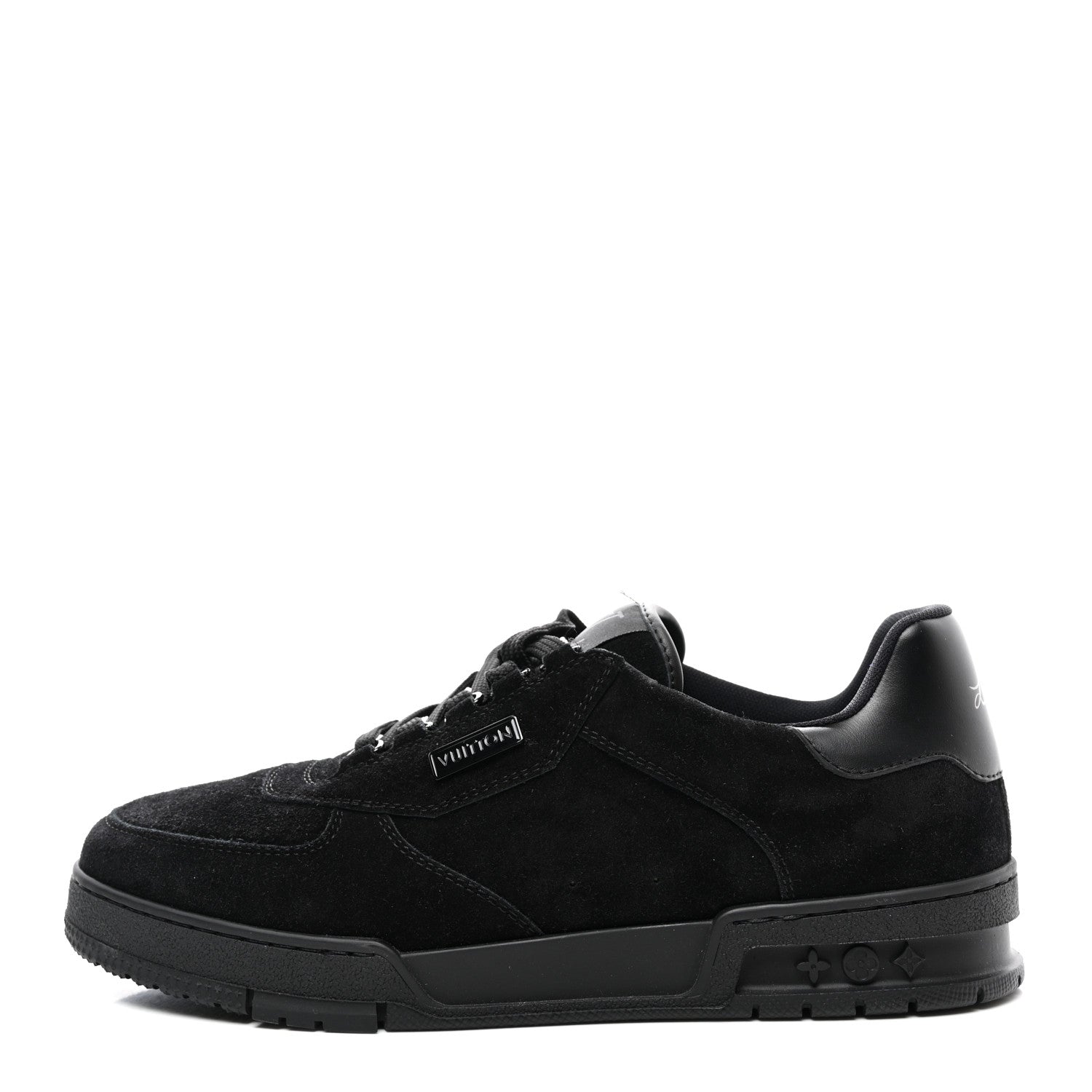 Louis Vuitton Suede Mens LV Trainer Sneakers 9 Black 1 of 9