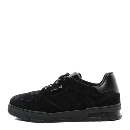 Louis Vuitton Suede Mens LV Trainer Sneakers 9 Black 1 of 9