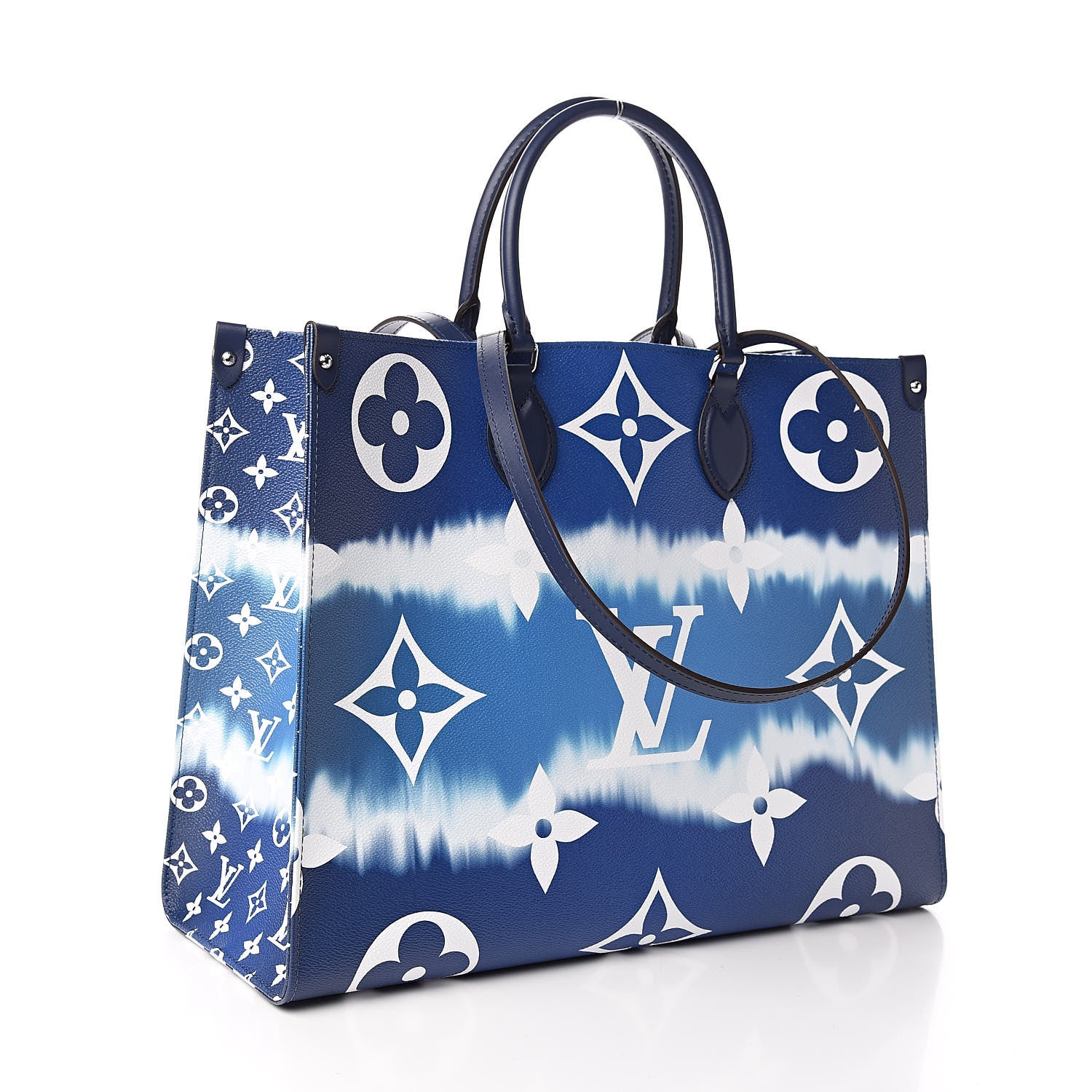 Louis Vuitton トートバッグ ダークブルー Louis Vuitton Monogram Escale Onthego GM Blue 512633 – FASHIONPHILE