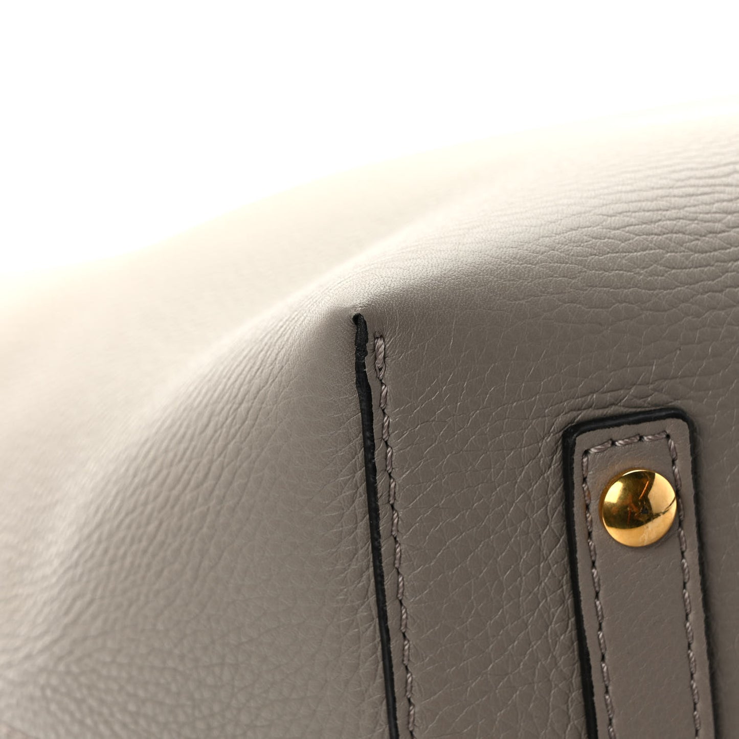 Soft Grain Calfskin Medium Belt Bag Mineral Grey