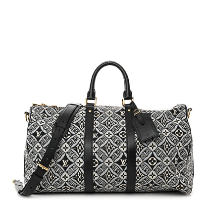 Louis Vuitton Jacquard Since 1854 Keepall Bandouliere 45 Grey 1 of 12