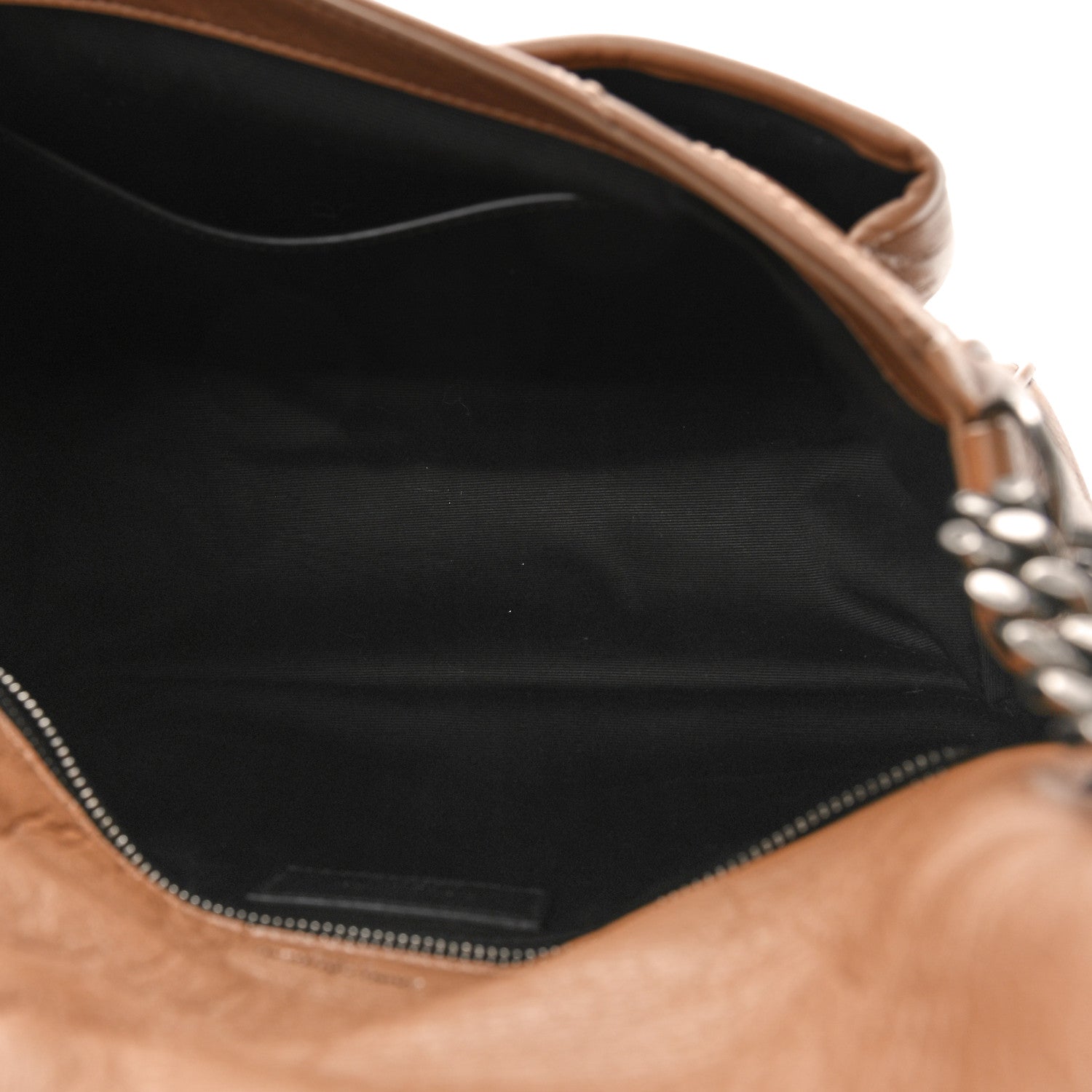 Saint Laurent Crinkled Calfskin Matelasse Monogram Medium Niki Chain Satchel Dark Toffee 5 of 11