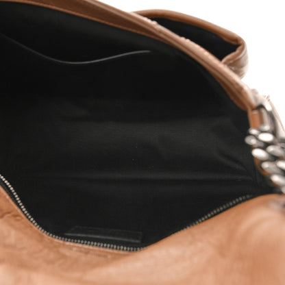 Saint Laurent Crinkled Calfskin Matelasse Monogram Medium Niki Chain Satchel Dark Toffee 5 of 11