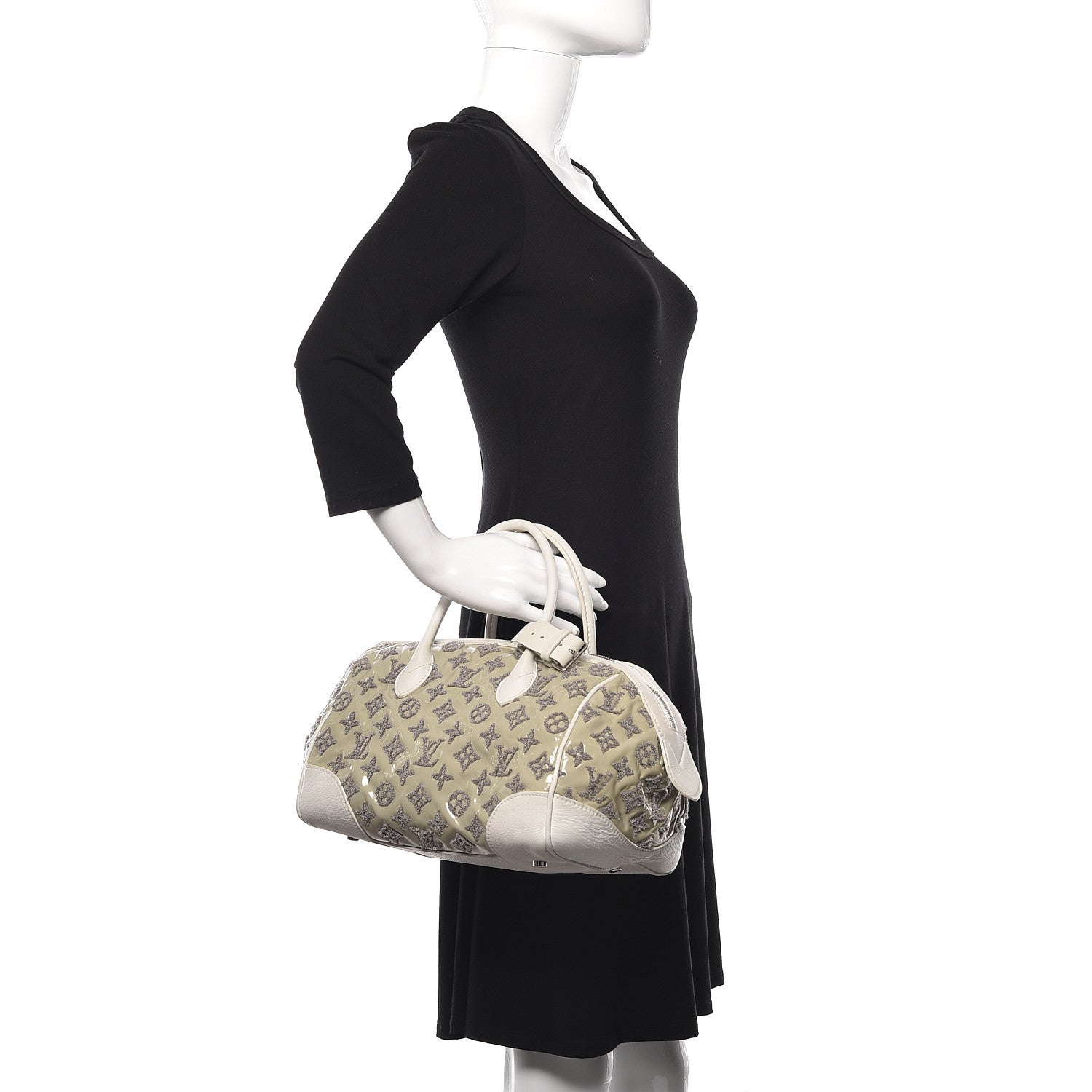 Louis Vuitton Monogram Bouclettes Speedy Round Perle 2 of 9