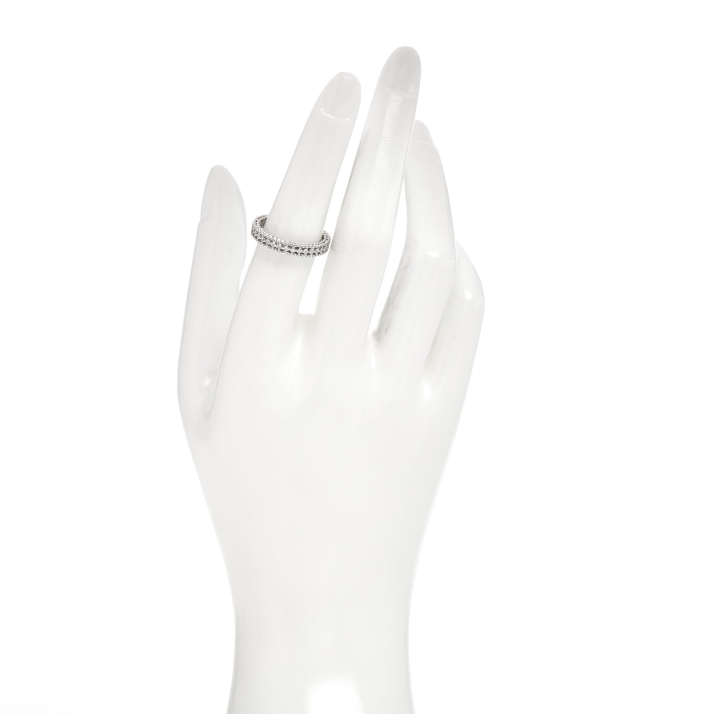 18K White Gold Diamond Symphony Princess Band Ring 53 6.5