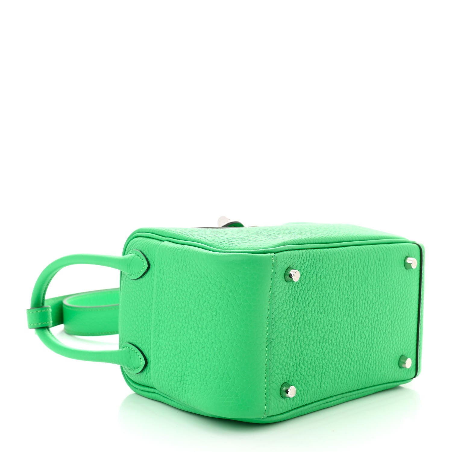 Hermes Taurillon Clemence Mini Lindy 20 Vert Comics 4 of 10