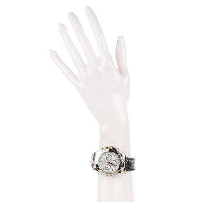 Rolex 18K White Gold Alligator 40mm Oyster Perpetual Daytona Cosmograph Watch White 116519 4 of 11