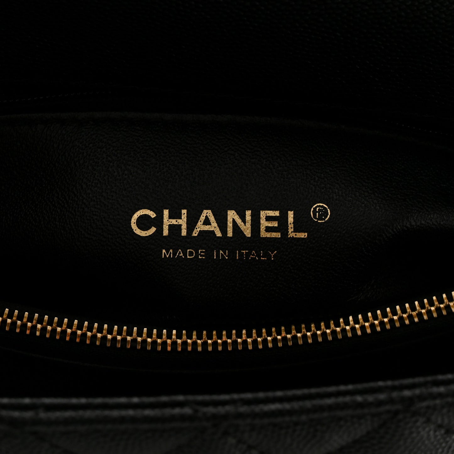 Caviar Lizard Embossed Quilted Small Coco Handle Flap Black