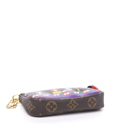 Louis Vuitton Monogram 2020 Christmas Animation Bumper Cars Mini Pochette Accessories Coquelicot 3 of 9