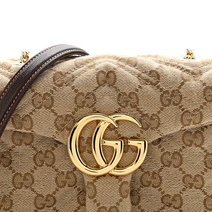 Gucci Monogram Mini GG Marmont Shoulder Bag  Sand Brown 8 of 12