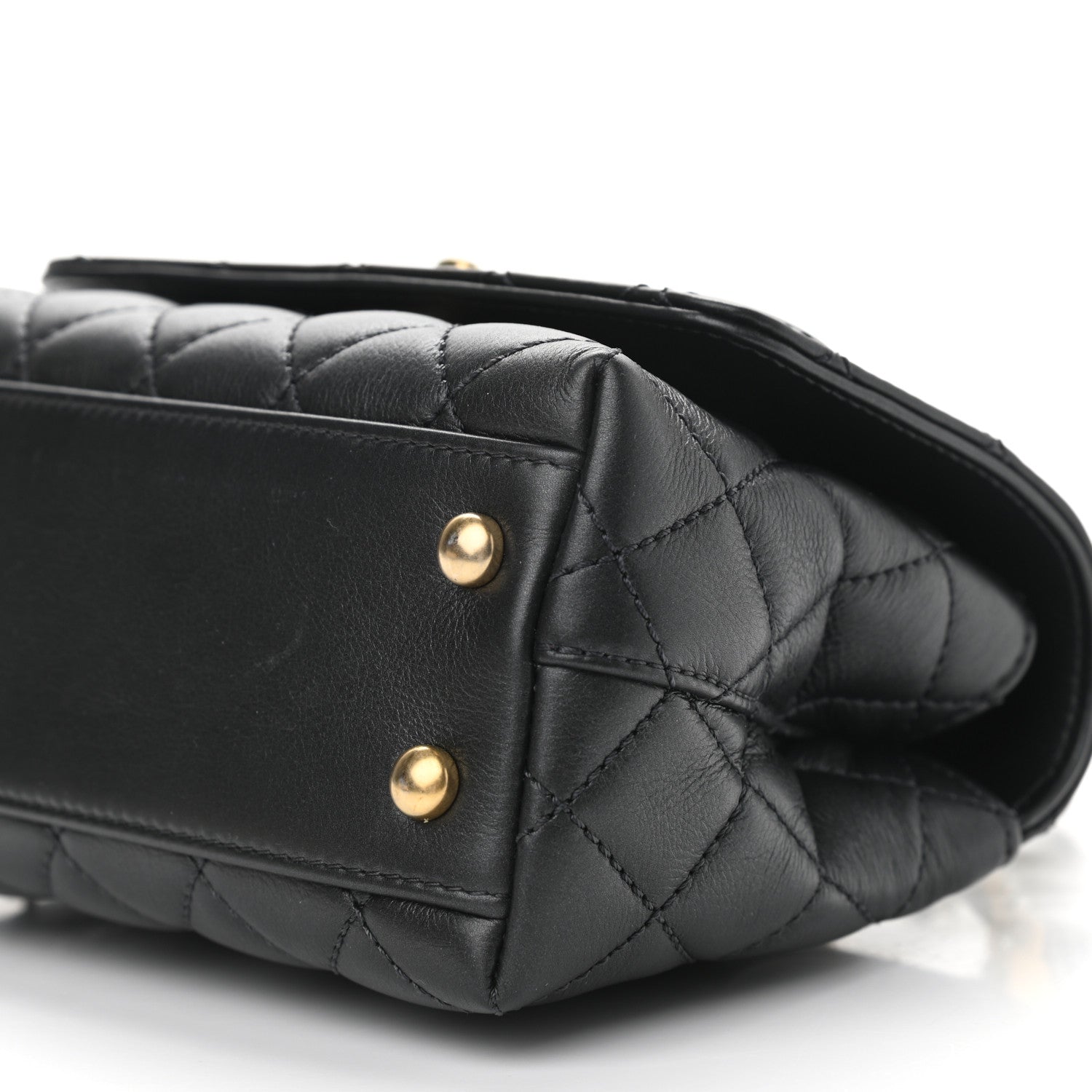 Chanel Calfskin Crystal Quilted Extra Mini Coco Handle Flap Black 10 of 10