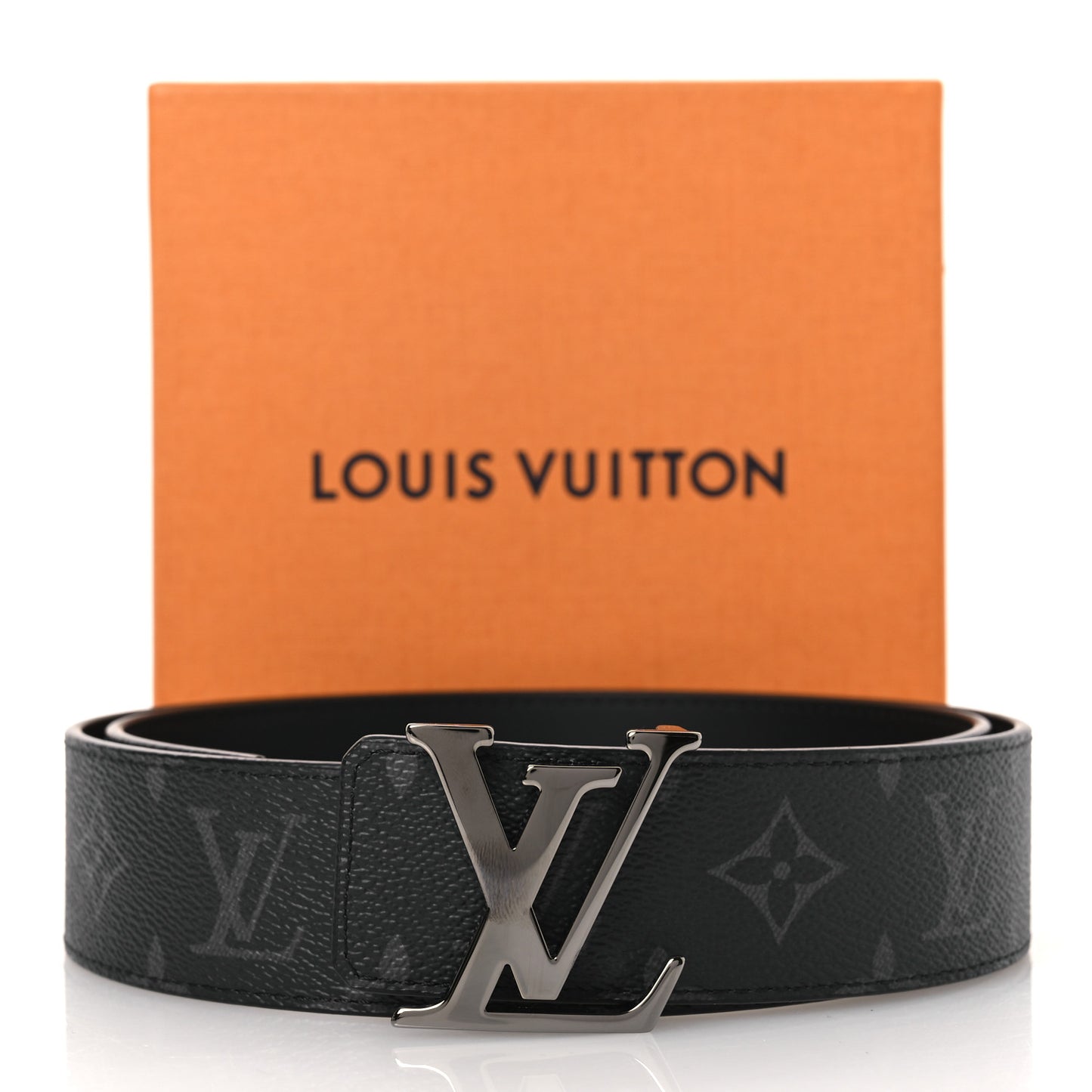 Monogram Eclipse Taigarama 40mm LV Initiales Reversible Belt 85 34 Black