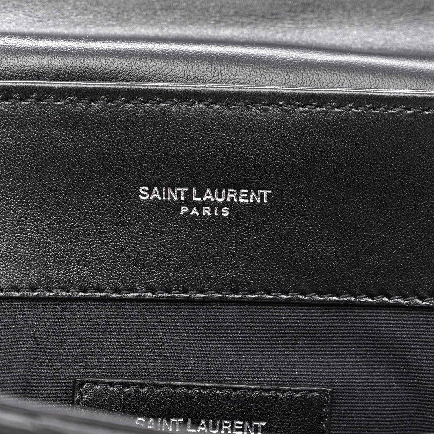 Saint Laurent Calfskin Y Quilted Monogram Loulou Document Holder Black 6 of 10