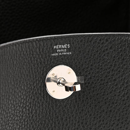 Hermes Taurillon Clemence Lindy 26 Black 6 of 10