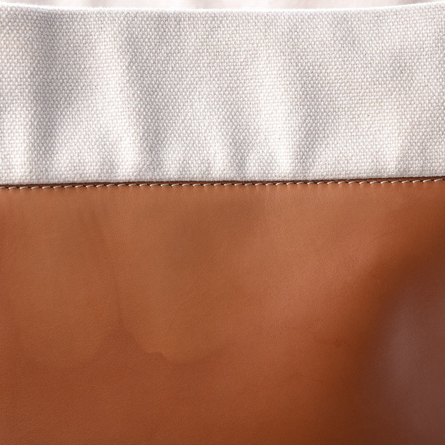 Celine Lambskin Calfskin Band Twisted Cabas Tan 12 of 18