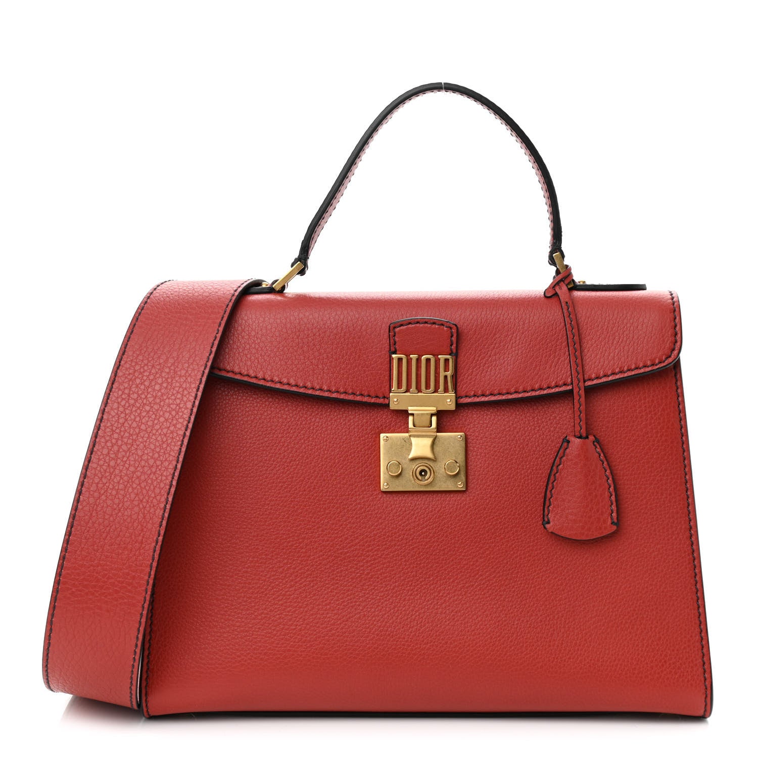 Christian Dior Calfskin Dioraddict Top Handle Red 1 of 10