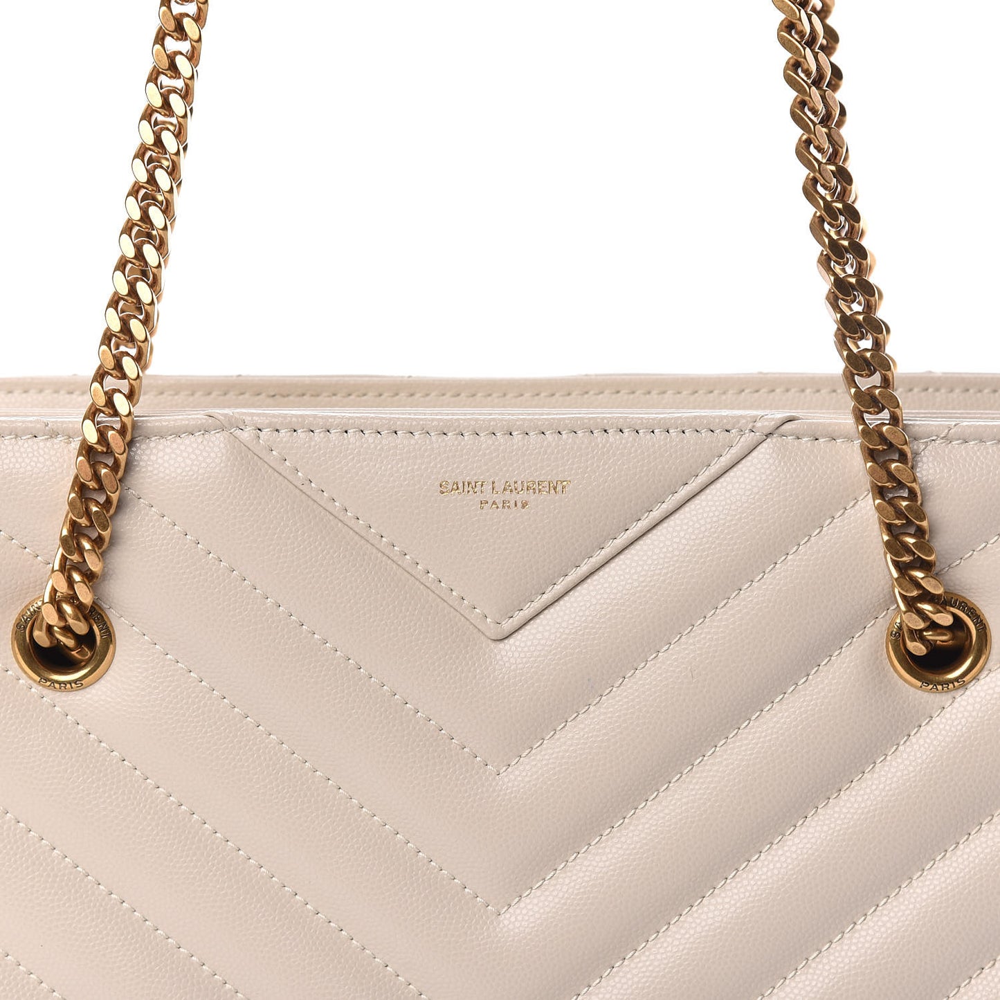 Grain De Poudre Matelasse Chevron Small Tribeca Shopping Bag