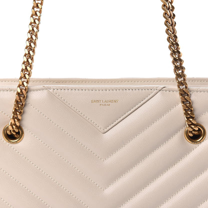 Saint Laurent Grain De Poudre Matelasse Chevron Small Tribeca Shopping Bag 11 of 12