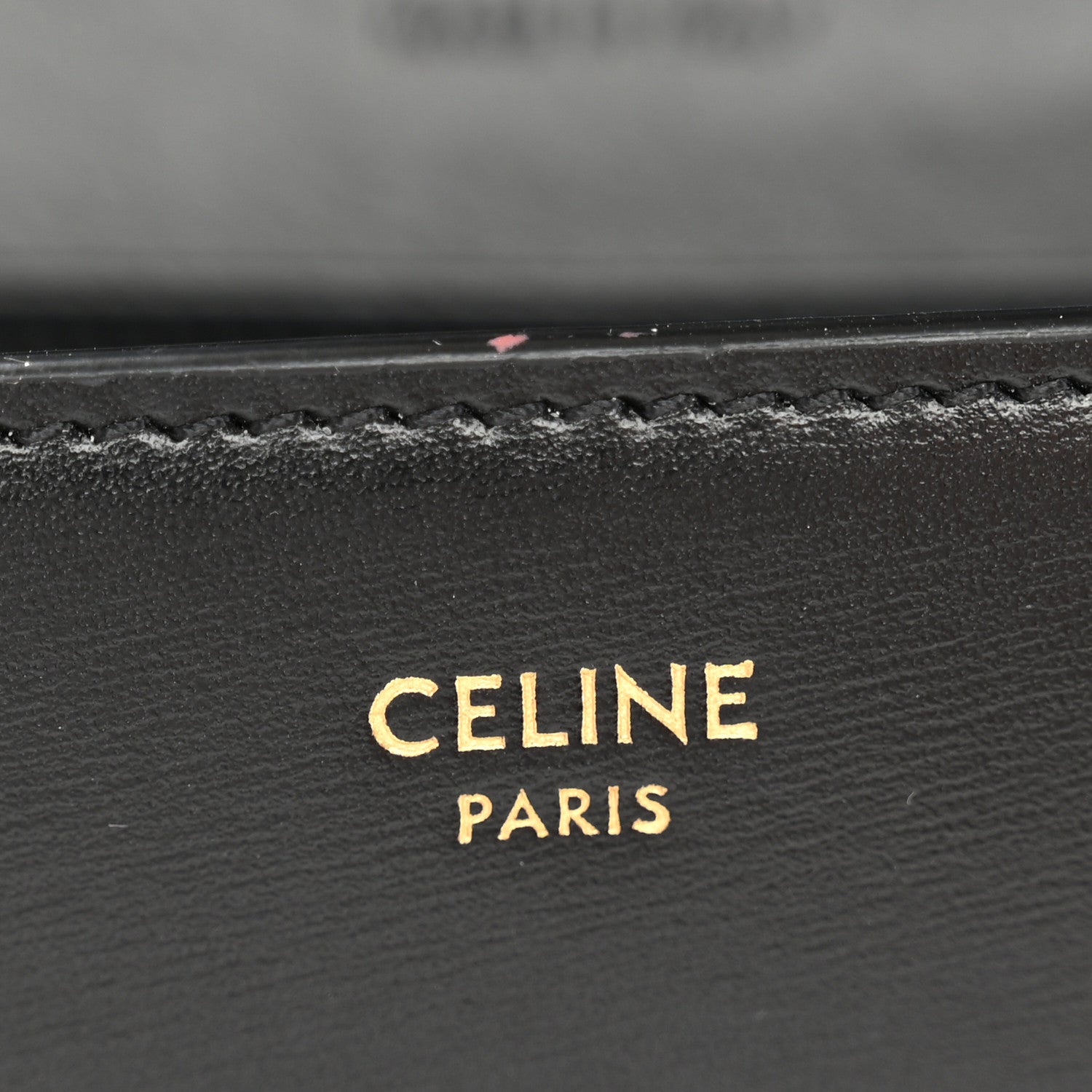Celine Shiny Calfskin Triomphe Margo Wallet on Chain Black 6 of 12