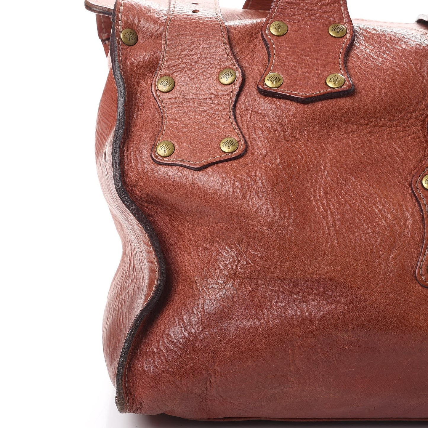 Calfskin Roxanne Satchel Rust