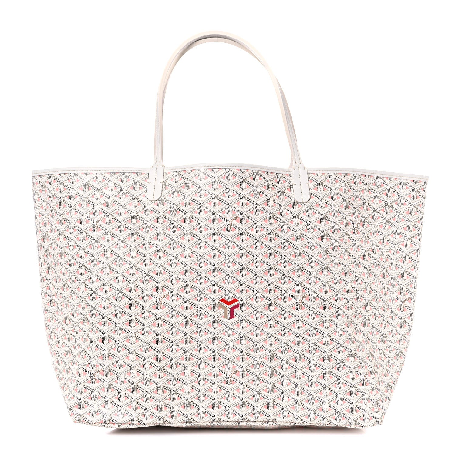 Goyard Goyardine Saint Louis Claire Voie GM White Pink 3 of 12