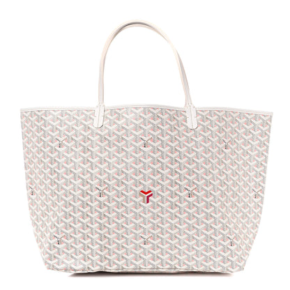 Goyard Goyardine Saint Louis Claire Voie GM White Pink 3 of 12