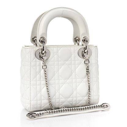 Christian Dior Lambskin Cannage Mini Lady Dior White 2 of 10