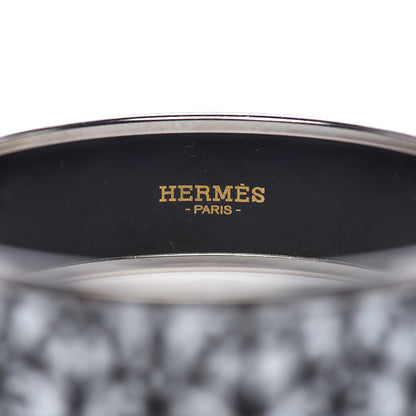 Hermes Enamel Printed Wide Balcons du Guadalquivir Bracelet 65 Black 3 of 4