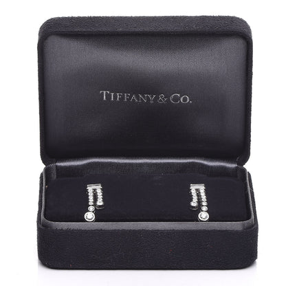 Tiffany Platinum Diamond Jazz Double Drop Earrings 6 of 6