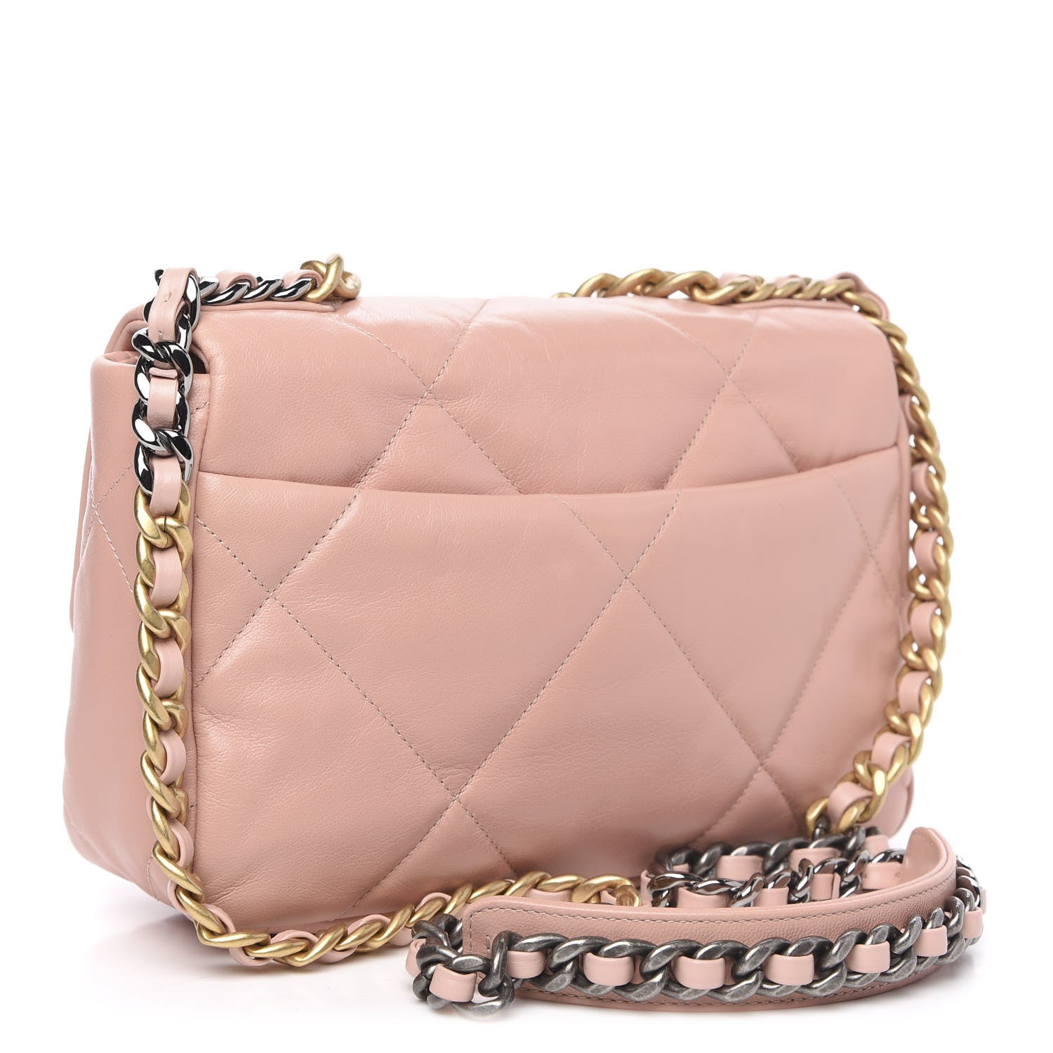 Chanel Goatskin Quilted Medium 19 Flap Light Pink 4 of 11