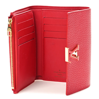 Louis Vuitton Taurillon Capucines Compact Wallet Scarlet 4 of 7