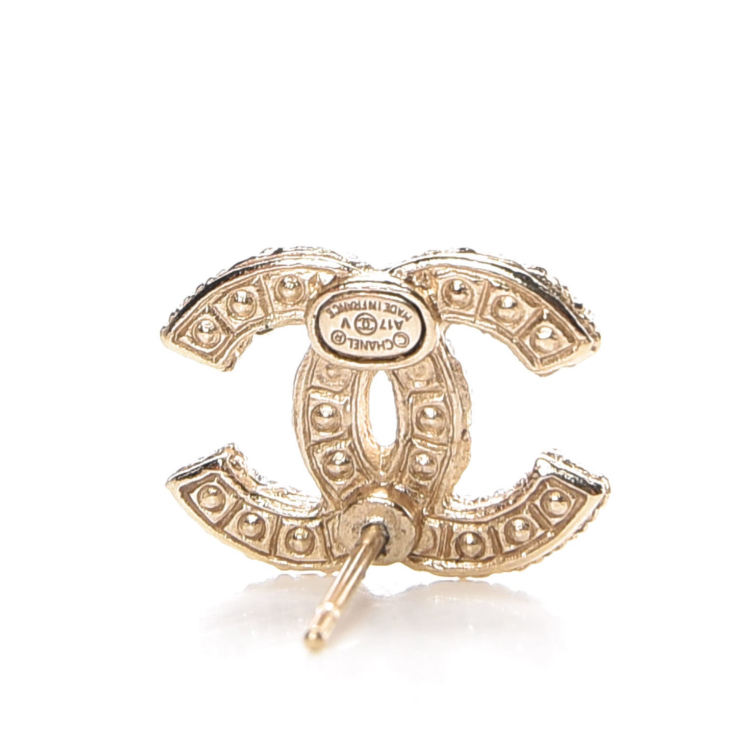 Pearl CC Earrings Light Gold