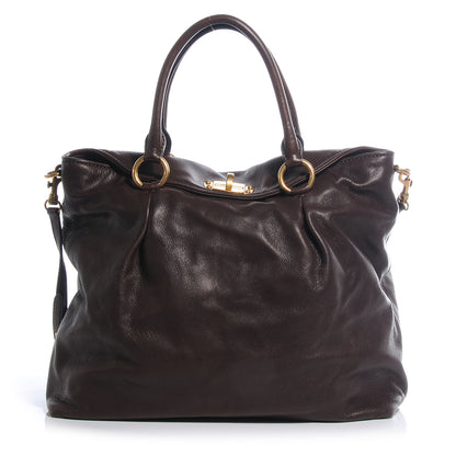 Miu Miu Cervo Shine Shopping Pattina Tote Moro 1 of 9