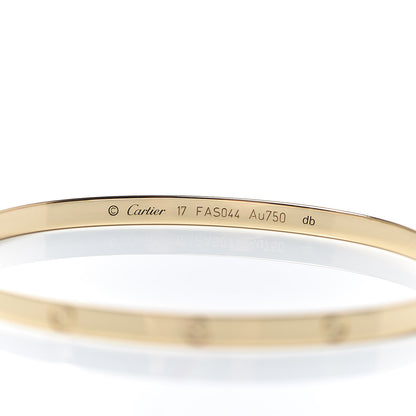 Cartier 18K Yellow Gold Small LOVE Bracelet 17 4 of 6