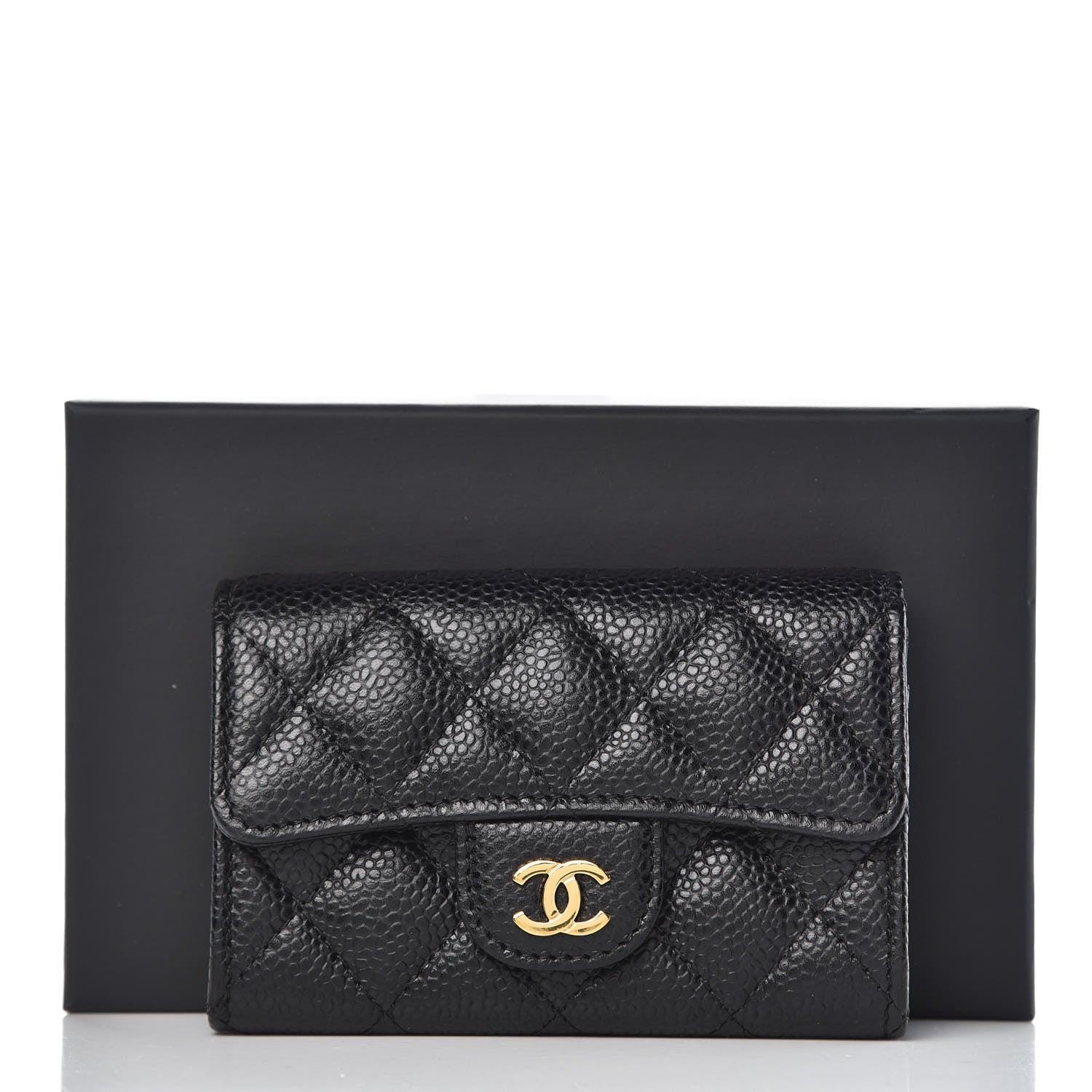 Chanel Caviar Quilted Flap Card Holder Black 9 of 9