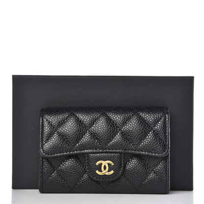 Chanel Caviar Quilted Flap Card Holder Black 9 of 9