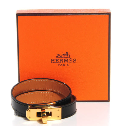 Hermes Chamonix Kelly Double Tour Bracelet S Black 3 of 7