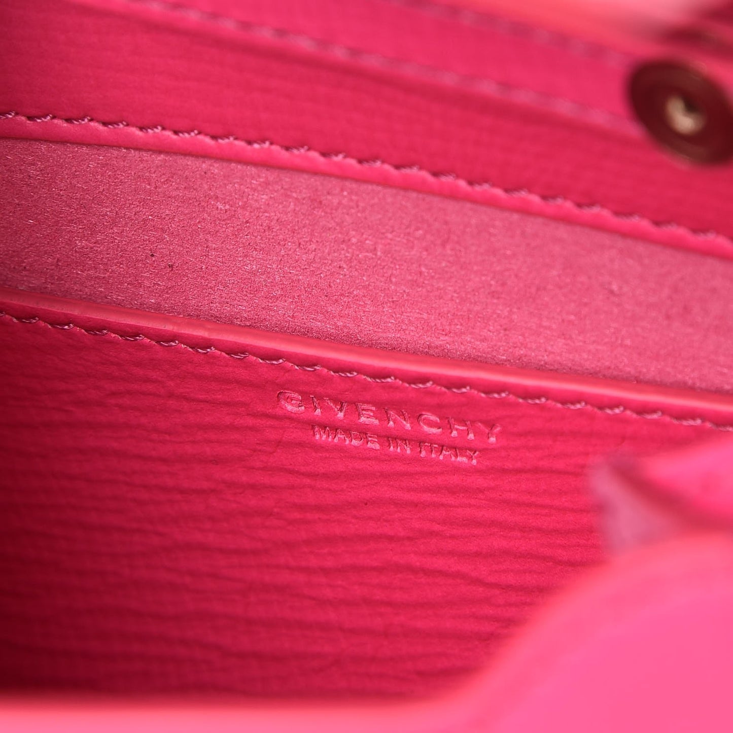 Textured Calfskin Micro Pandora Box Clutch Fuchsia