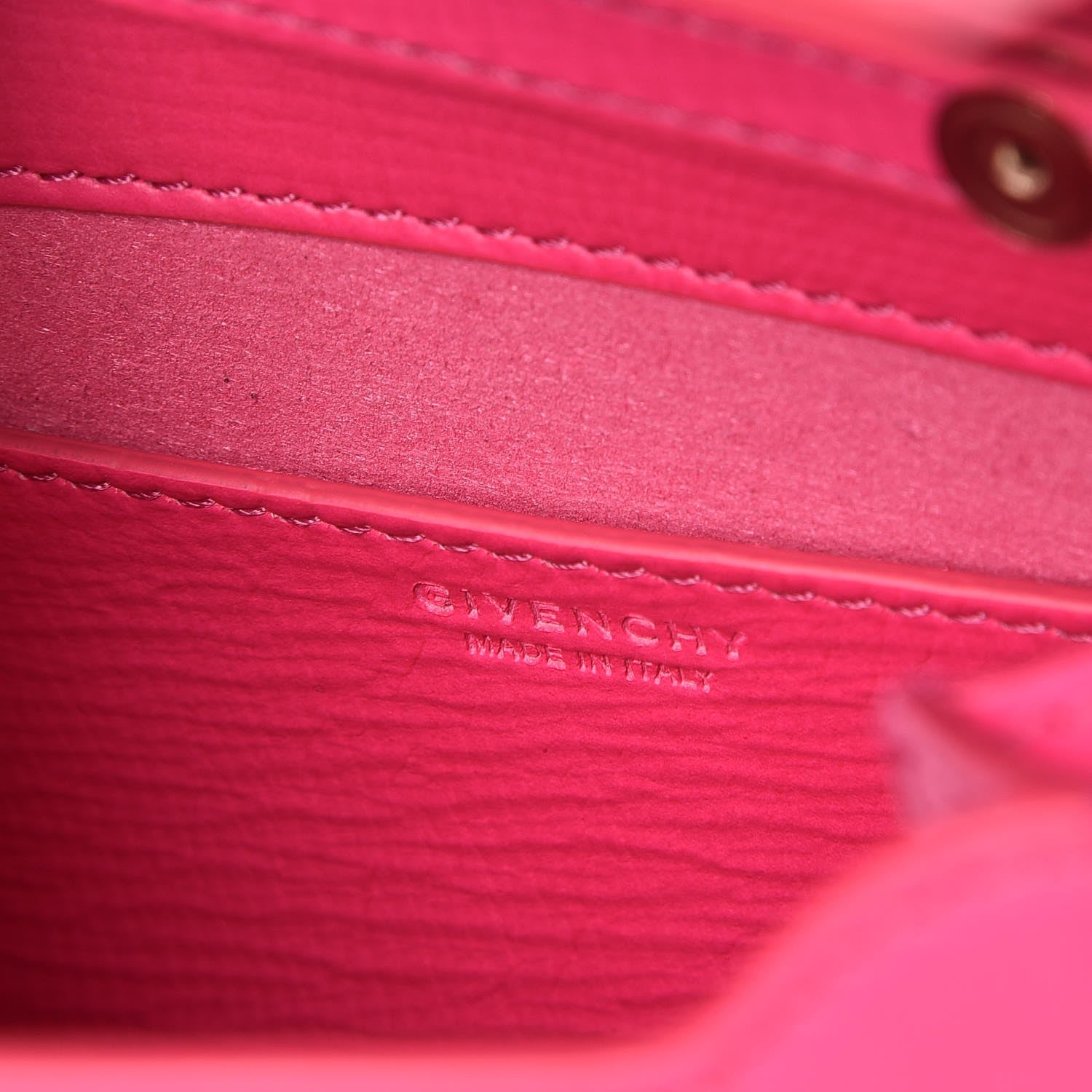 Givenchy Textured Calfskin Micro Pandora Box Clutch Fuchsia 6 of 6