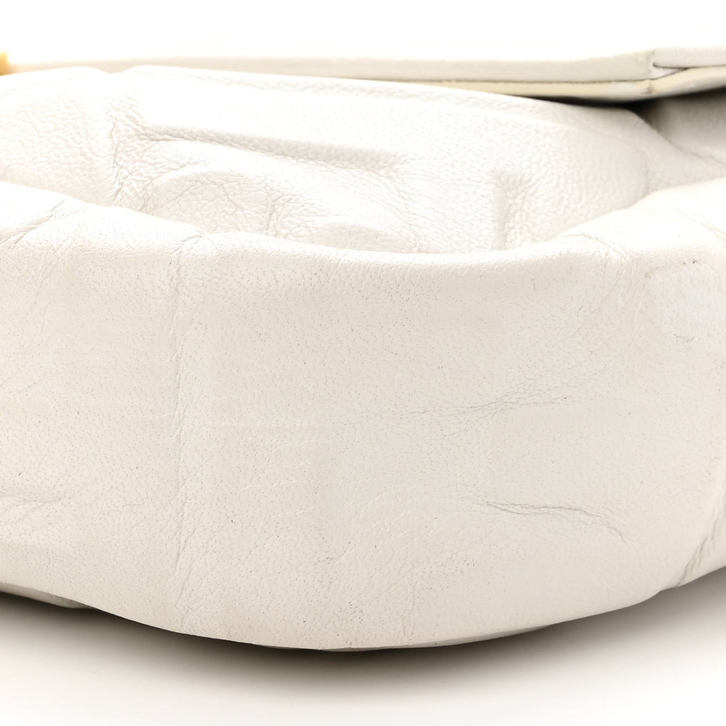 Nappa FF 1974 Embossed Baguette White