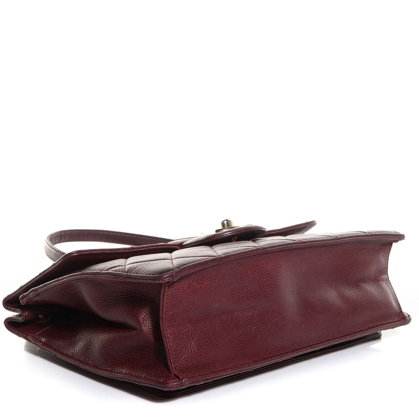 Caviar Quilted Large Retro Class Flap Burgundy