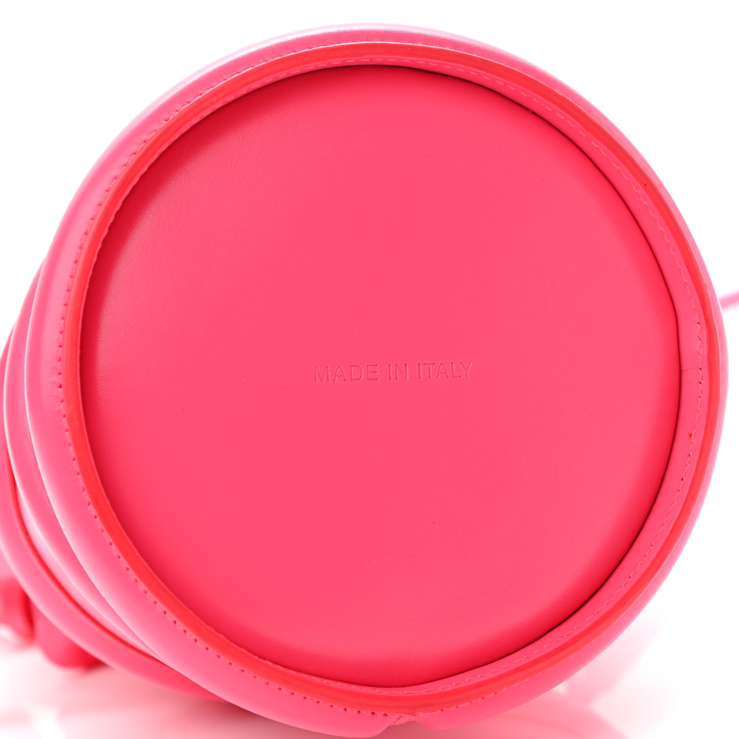 Alexander McQueen Calfskin The Soft Curve Drawstring Bag Neon Pink 7 of 11
