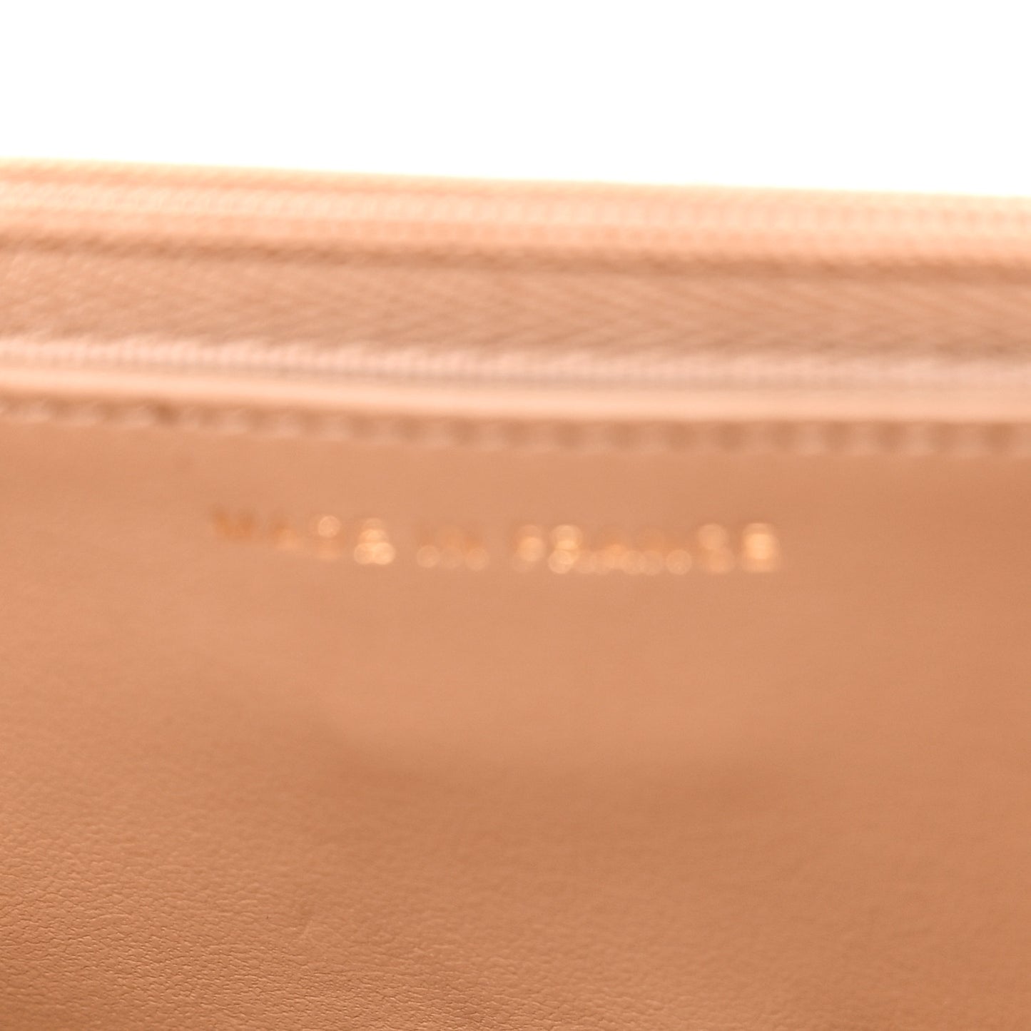 Caviar Quilted Wallet on Chain WOC Dark Beige