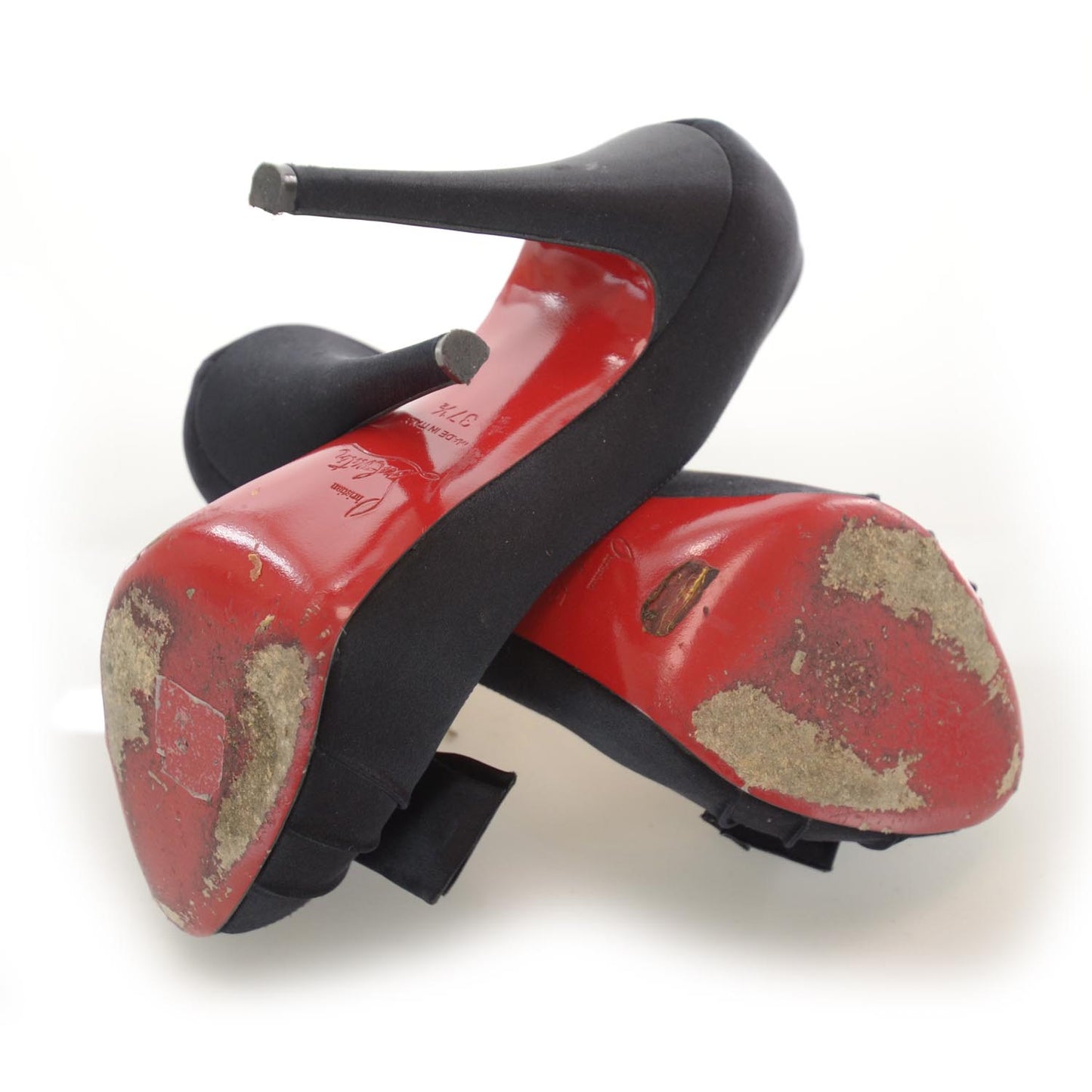 Crepe Satin Madame Butterfly 120 Pumps 37.5 Black