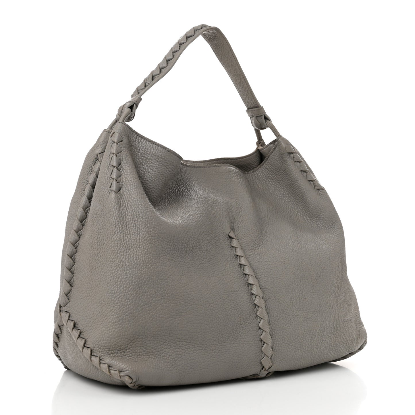 Cervo Lavato Deerskin Hobo Light Grey