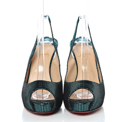 Christian Louboutin Metallic No Prive 120 Pumps 39 Blue 2 of 10